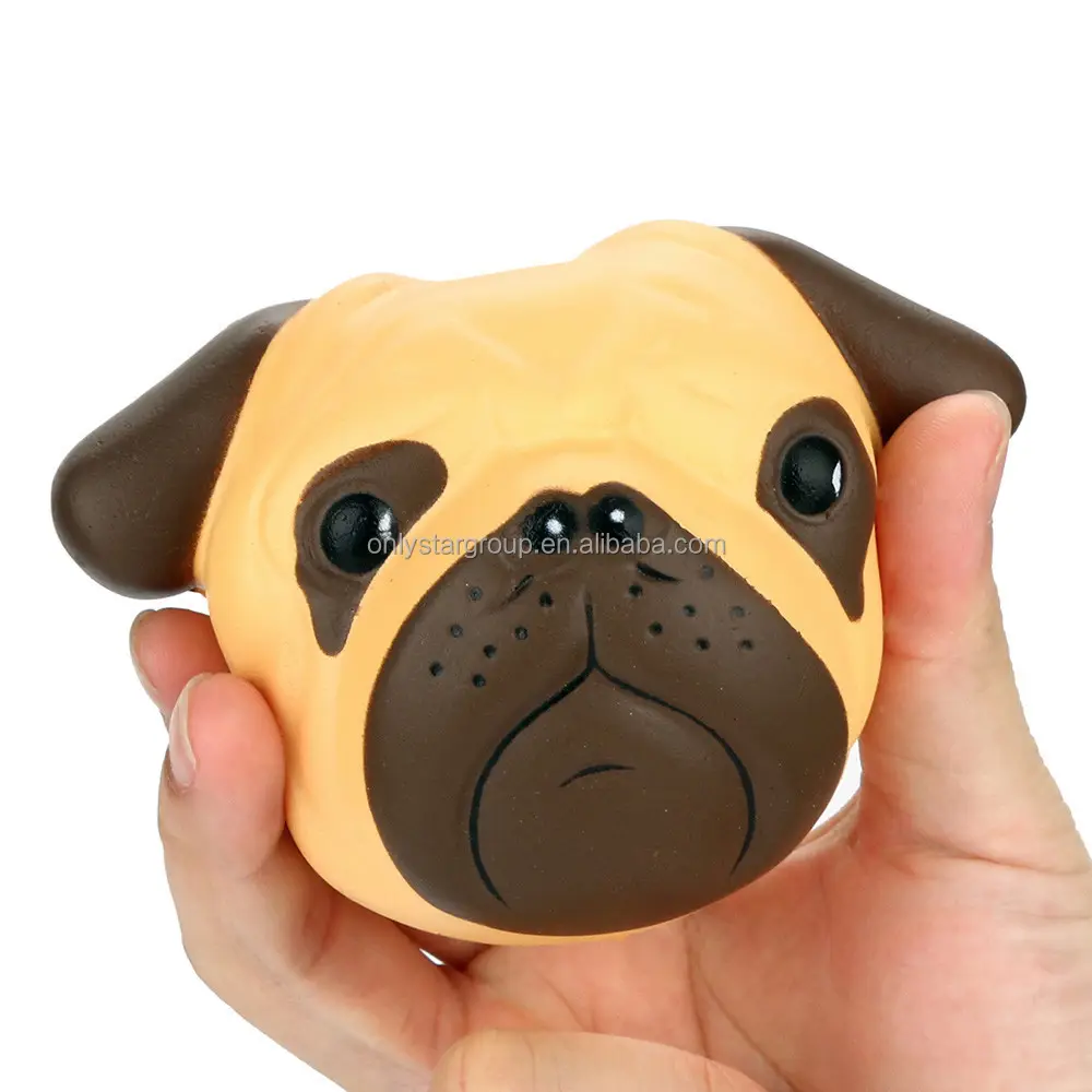 Mskwee Antistress bola Cão Pug Mini Squeeze Brinquedos Macios Estresse Squeeze toy Animal Stretchy Cura Lenta Subindo adultos dos miúdos brinquedos