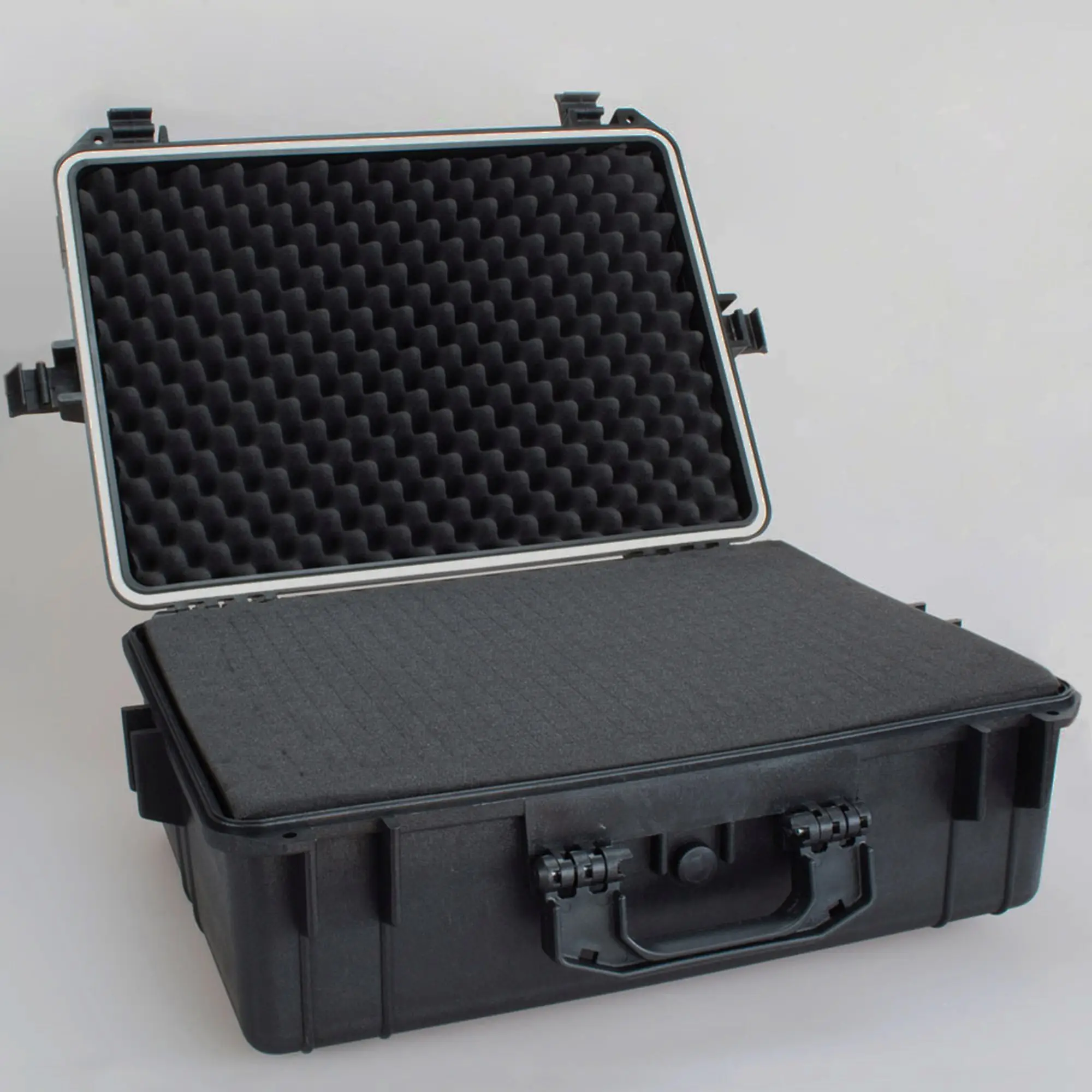 Taşınabilir plastik alet çantası su geçirmez sert plastik kasa koruyucu kamera için önceden kesilmiş köpük ile