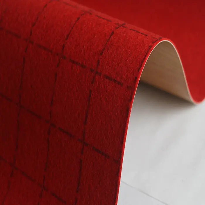 High Quality 0.7mm rot filz zurück boden matte pvc Linoleum Or Vinyl Flooring Plastic vynal bodenbelag rolls