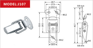 <span class=keywords><strong>Mini</strong></span> Kích Thước Chuyển Đổi Vẽ Chốt Vali Snap Ngực Hộp Công Cụ Chuyển Đổi <span class=keywords><strong>Latch</strong></span> J107 - Product Image 4