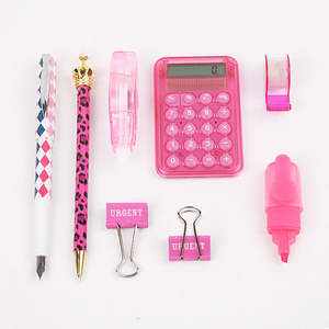 12 Mảnh nhựa Back-to-trường văn phòng phẩm đặt lớp học văn phòng nhà sử dụng-máy tính Băng Dispenser chất kết dính Clip trường hợp quà tặng - Product Image 1