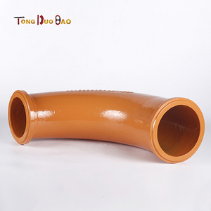อะไหล่เครื่องจักรก่อสร้างข้อศอกปั๊มคอนกรีต DN125 * R275 * 90องศา