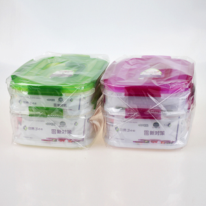 ふた付きの積み重ね可能な食品容器ビンプロモーションギフト食品グレードPPプラスチック収納ボックス & ビンOPPバッグ各セット長方形 - Product Image 2