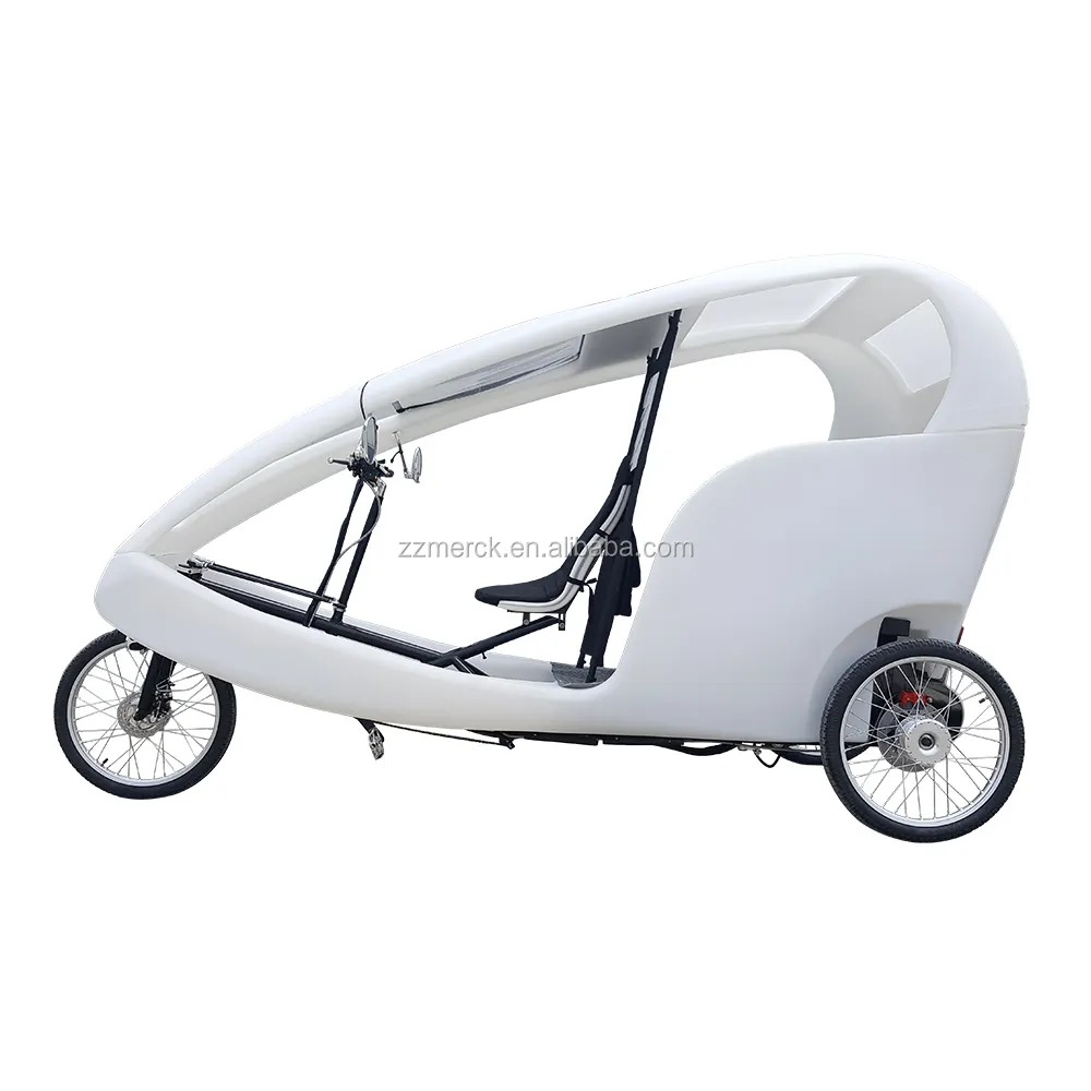 乗客ベロタクシーペディカブバジャジ自転車3輪オートバイ自動バッテリー電動人力車販売