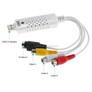 <strong>USB</strong> <strong>Input</strong> External Video Adapter DVR Audio Recorder with HD <strong>Output</strong> RCA Ports Stereo Feature for Laptop Use - Product Image 1