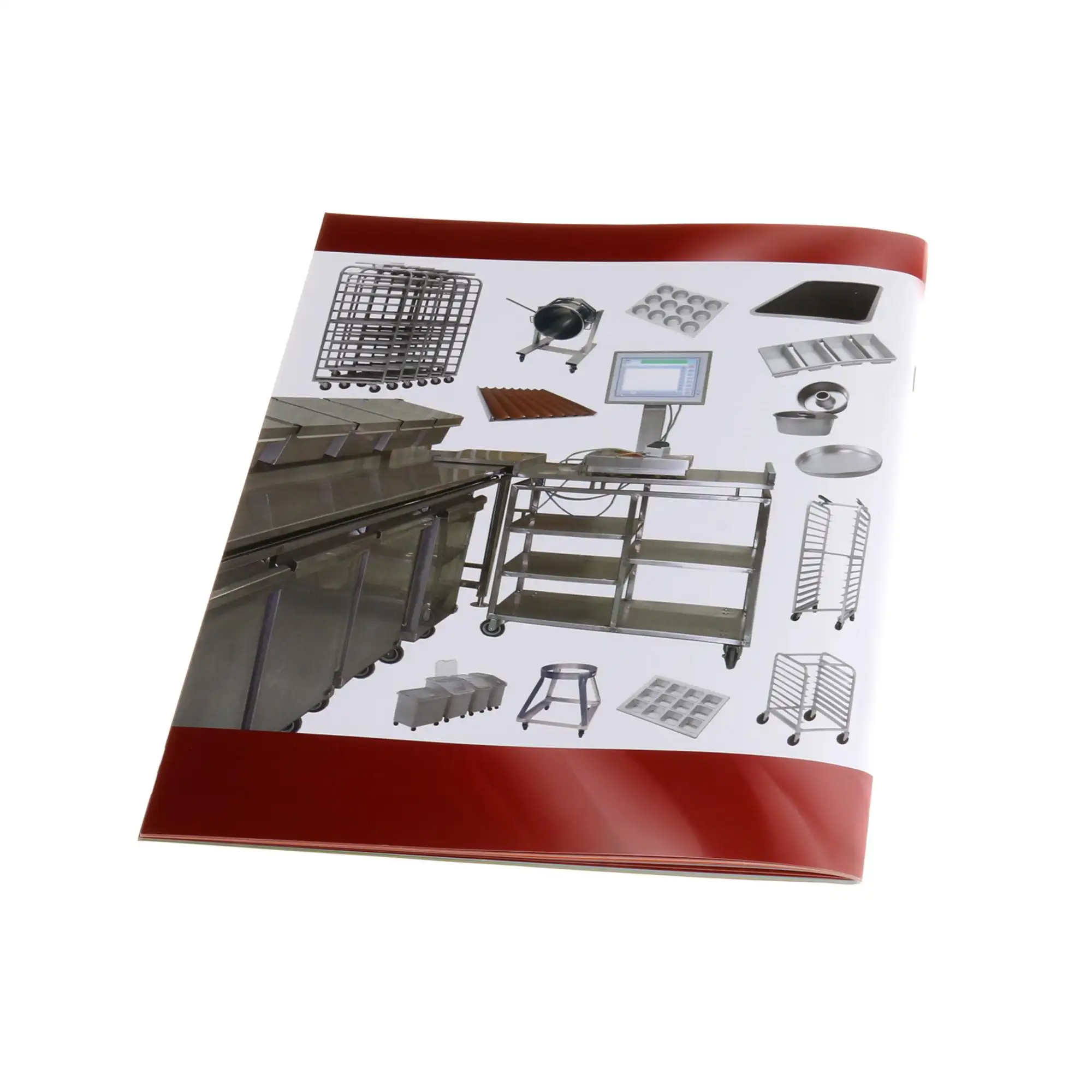 Catálogo manual de produto do tamanho a4, impressão de cor completa