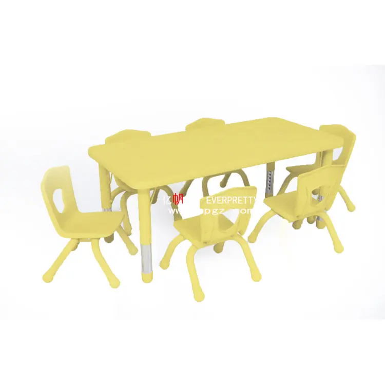 Mobilier éducatif pour la maternelle, ensemble table et chaises réglables en hauteur pour enfants