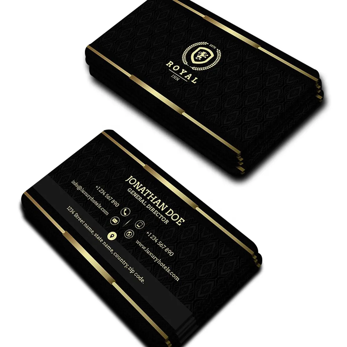 Hot sale custom logo printing durable black Luxury business card paper