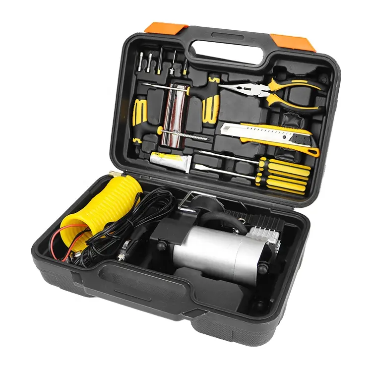 Sannce — Kit d'outils de réparation de pneus de voiture, compresseur d'air de 12V
