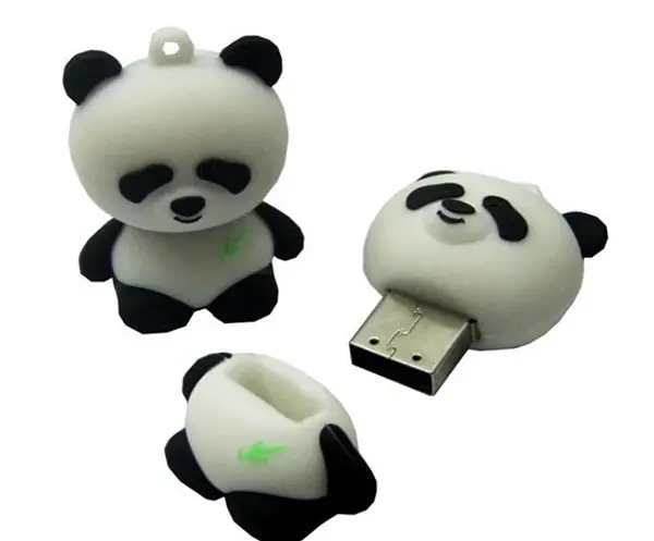2 Gb 4 Gb 8 Gb 16 Gb Panda Form Usb 2.0-Stick Phantasie Silikon-abdeckung Pendrive