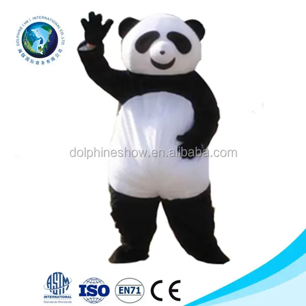 New kid panda animale del costume della mascotte del vestito operato costume