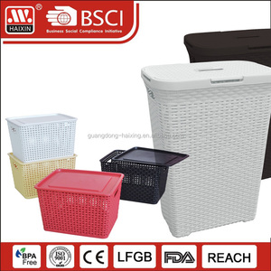 Haixing bán buôn nhựa Vòng Giỏ Trắng wicker giặt giỏ giặt giỏ cho hộ gia đình - Product Image 4