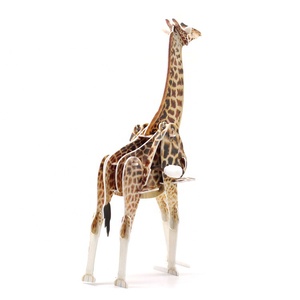 Anaimal <span class=keywords><strong>3D</strong></span> 拼图模型可移动长颈鹿与良好的报价