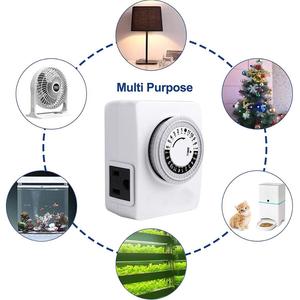 Innen Mechanische Outlet Timer, 24 Stunde Programmierbare Stecker In Licht Timer Schalter für Elektrische Outlets mit 2 Geerdet Outlets