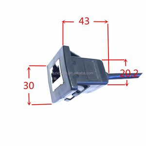 สาย5e แมว RJ45แบบกดล้างได้แบบยืดหยุ่นสำหรับตัวผู้ตัวเมียเครือข่ายอีเธอร์เน็ตถ่ายโอนข้อมูลสำหรับคอมพิวเตอร์