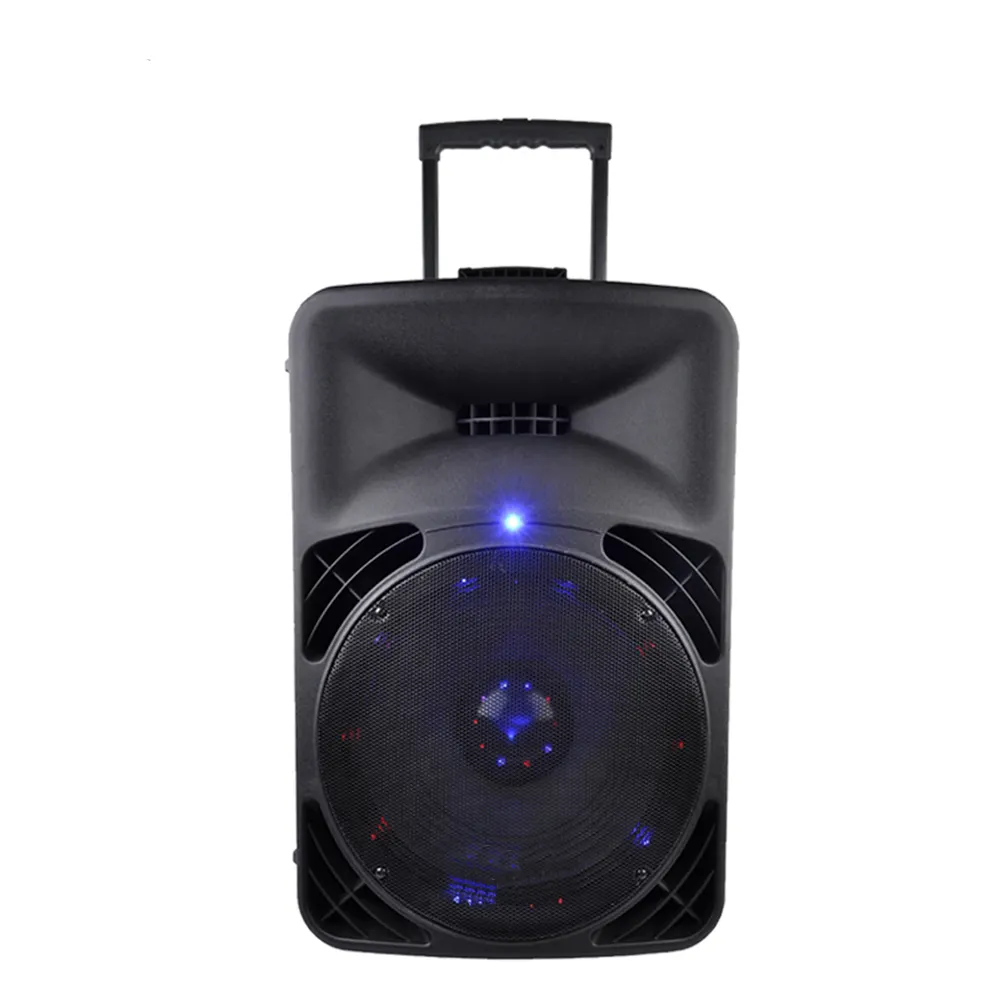 RQSONIC CSM15AMFQ-V2BP-BT 15 "100W Powered Speaker Batterie Active Trolley Aktiv lautsprecher mit 2 Drahtlos mikrofonen dj