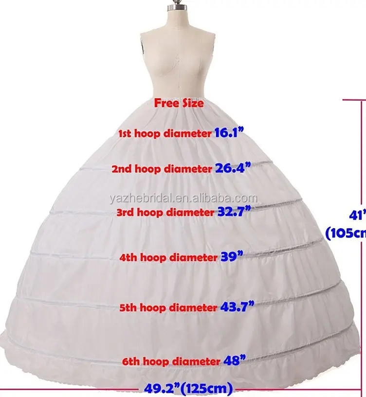 Sottoveste a cerchio 9 colori-6 per abito da ballo abito Quinceanera accessori da sposa abiti da sposa crinolina