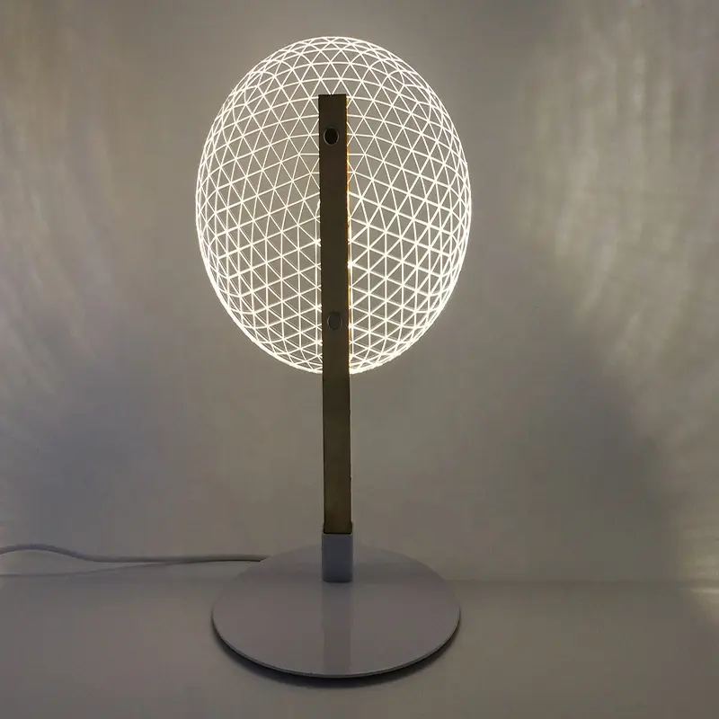 Lámpara LED de escritorio de Arte Moderno, luz de lectura para cabecera de cama para dormitorio