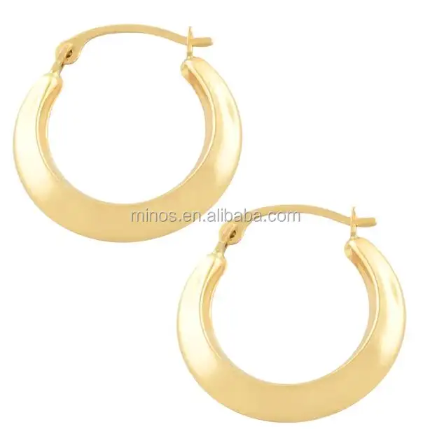 Yellow Gold Edged Hoop Earrings, New Design Kashmiri Jhumka Earrings India