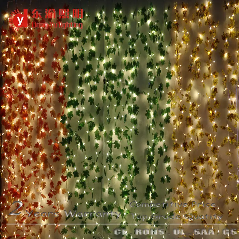 LED Solare Luci Della Stringa Con artificiale Maple leaf ha condotto la luce della decorazione di natale