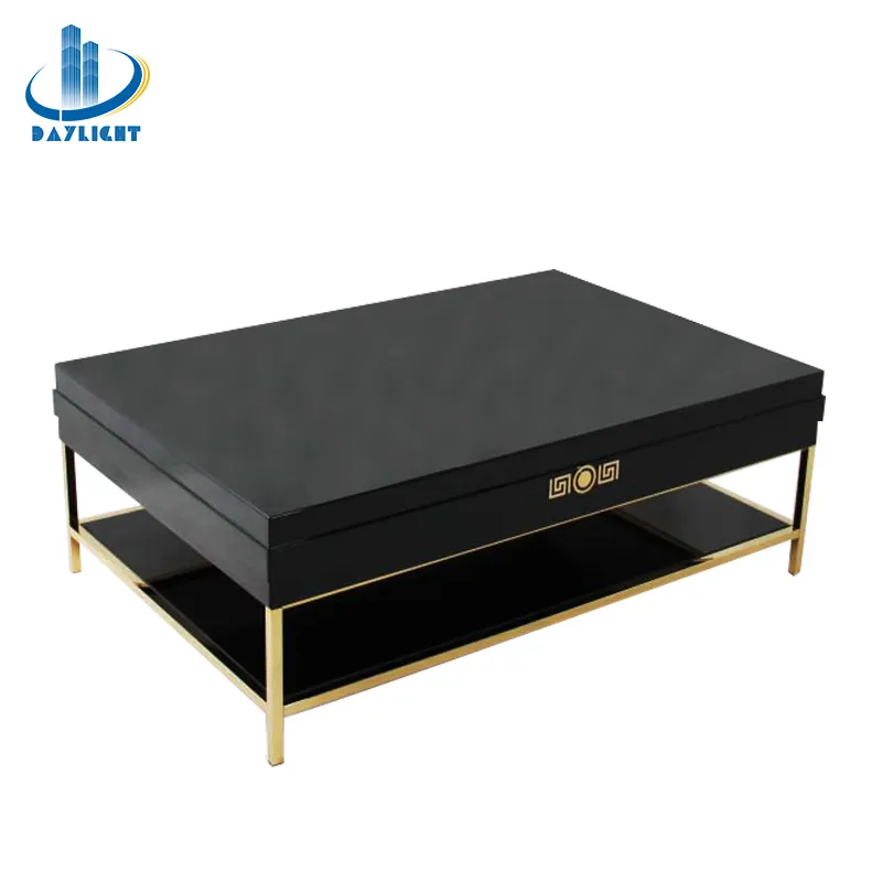 Huong — table basse en bois moderne de haute qualité, en forme de pieds en acier inoxydable
