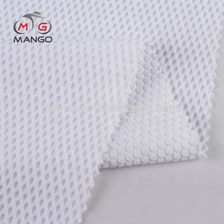 Shaoxing tessile poliestere maglia ciclismo elastico doppio strato a nido d'ape tessuto jacquard