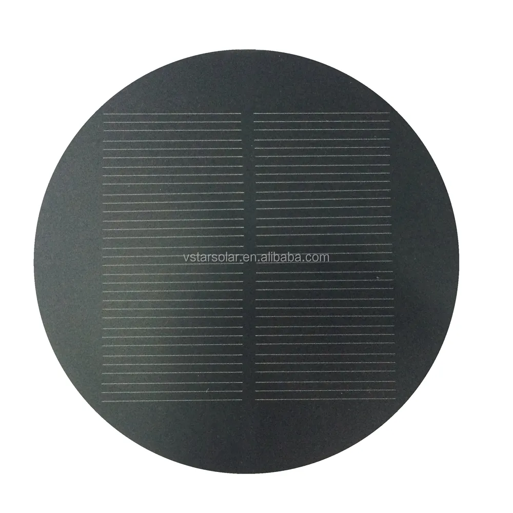 Monocrystalline כיתה 5.5 v 1 w צורה עגולה חלבית PET פנל סולארי עם מפעל מחיר