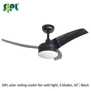 שלט רחוק AC DC כפול תקרת שימוש Vent שמש שמש מופעל 24V DC קירור מאוורר עם אור 42'' 3 להבים שמש תקרה מאוורר
