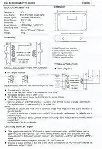 Драйвер декодера PX24506 DMX512 9A DMX 512, контроллер усилителя 12 В постоянного тока, 24 В, RGB Светодиодная лента, светодиодный модуль лампы - Product Image 6