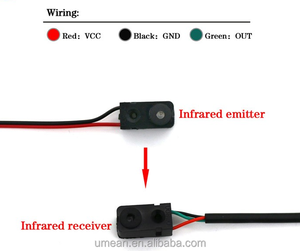 Detección de distancia de 2 metros, sensor fotoeléctrico infrarrojo, módulo de detección de conteo, distancia de interferencia