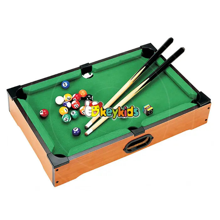 2017 Wholesale cheap kids mini wooden pool table high quality children indoor wooden pool table for sale W11A027