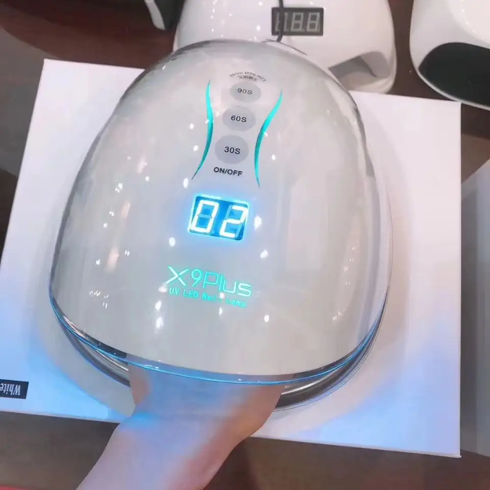 2019 nuovo arrivo 9X più ha condotto la lampada del chiodo del gel uv led li batteria cordless lampada del chiodo
