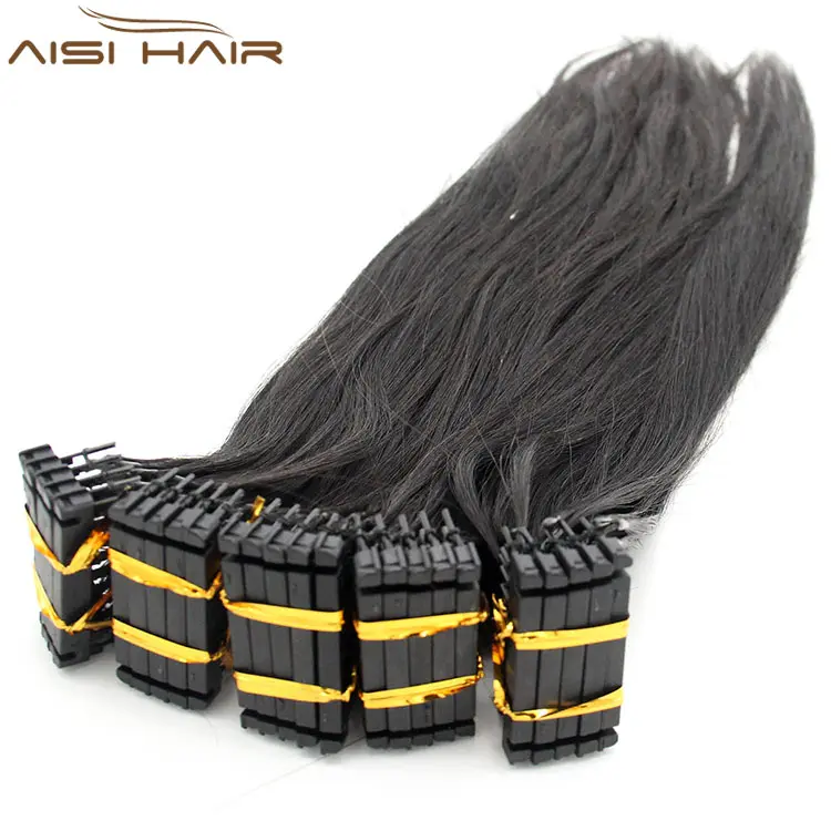 Aisi hair clipe de extensão de cabelo, linha humana 100% indiana, crochê, extensões de cabelo 6d