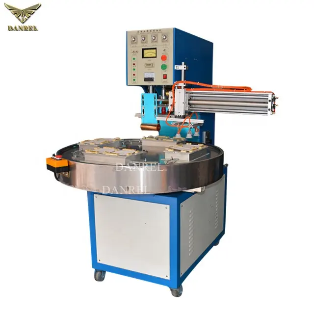 Automatic Rotary Table Unloading Ultrasonic PET Blister Sealing High Frequency PVC Clamshell Packaging Machine CE Approved