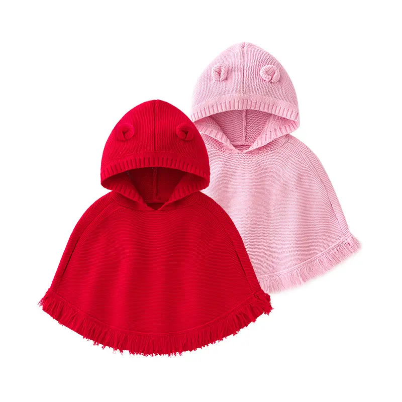 Ragazze di Inverno Della Nappa Mantello Ultimi Disegni Maglione di Lana Per I Bambini Maglioni Per Bambini