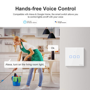 SONOFF T0UK 1C TX Wifi Wand Touch Lichtsc halter 1Gang 86 Typ App Voice Wireless Fernbedienung <span class=keywords><strong>Timer</strong></span> Smart Home Funktioniert mit Alexa