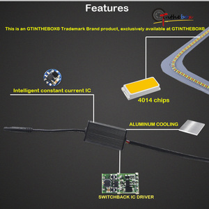 Switchback הכפול צבע לבן/אמבר LED DRL C-טבעות מעגל לוח עבור 2015 2016 2017 2018 סובארו WRX STI פנס