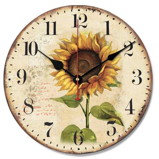 Retro antike kreative dekorative benutzer definierte Holz MDF Zifferblatt Uhr zu drucken