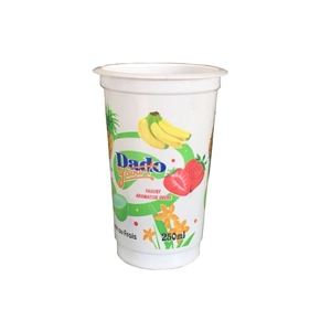 ホイル蓋付きツイン使い捨てプラスチックPPヨーグルトカップ工場カスタマイズ