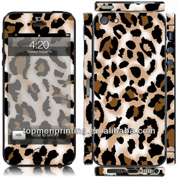 Groothandel hoge kwaliteit leopard skin tpu case leopard skin sticker voor mobiele telefoon