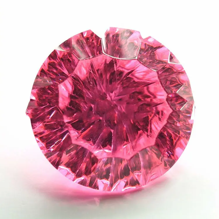 Diamante taglio rotondo sintetico rare rosa di pietra, ruvido pietre