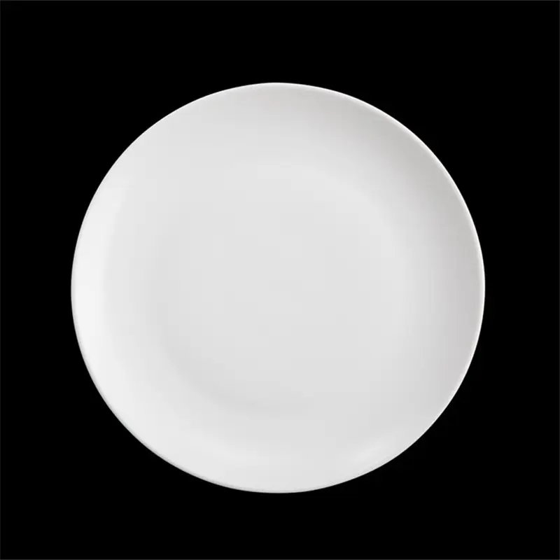 P57 6 "-14 'inç yuvarlak ekmek tereyağı özel baskılı ucuz beyaz yemek tabakları restoranlar yemek tabağı