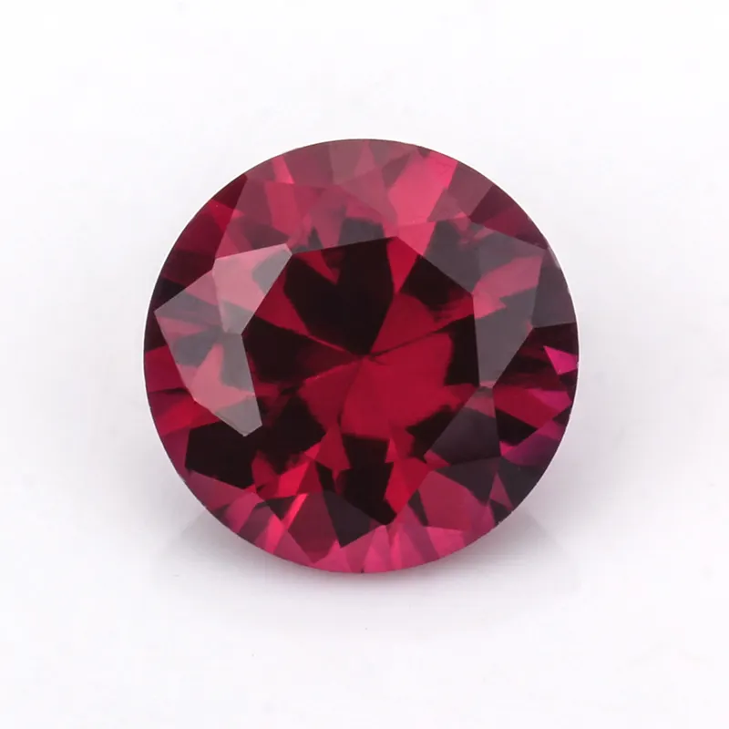 Diamante sintetico Corindone 8 # di Colore 6mm Taglio Brillante Rotondo Rubino per monili