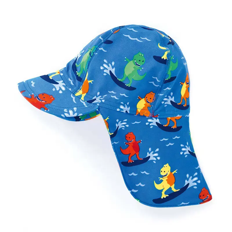 Tampas para bebê com aba personalizada, proteção solar, chapéu de natação, impressão floral, upf 50 + anti uv