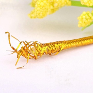 Ribbon <strong>Metallic</strong> Cord Gold Silver <strong>Elastic</strong> Thread of Polyester and Cotton - Product Image 2