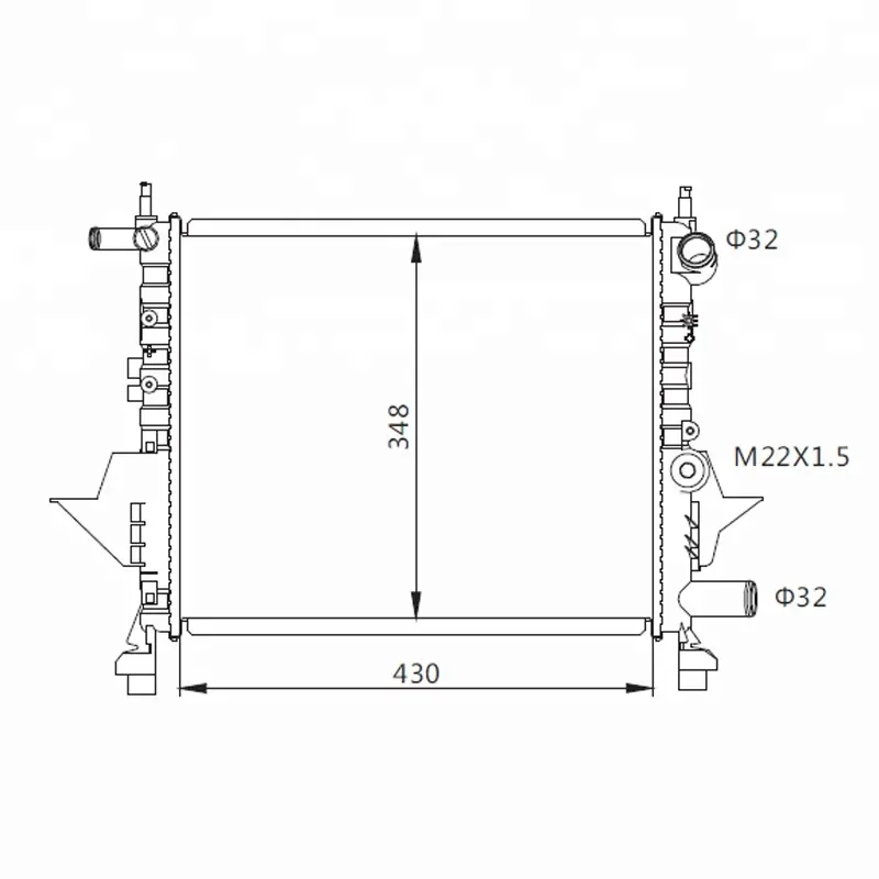 Radiateur automobile en aluminium, pour RENAULT TWINGO, I'93-AT & MT & OEM, 7701042436/7701045212/7701499800