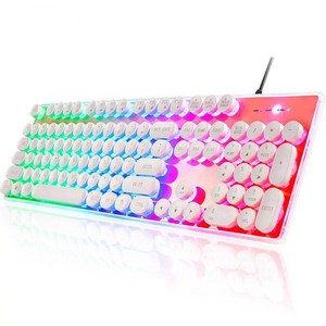 R8 cable USB juego de oficina teclado 104 llaves slim redondo colorido keycap luz Led retroiluminación Keycap para Macbook PC de escritorio - Product Image 2