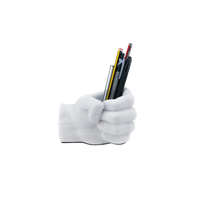 Wholesale White Hand Shape Ceramic Pen Container