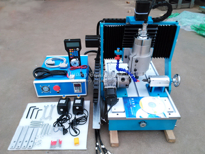 Kare hat demiryolu 3040F 4 eksen 1.5kw ahşap CNC router cnc döner eksen ile sondaj torna ve mach3 kablosuz el çarkı - Product Image 3