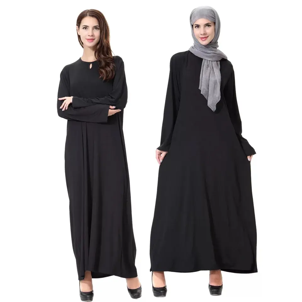 68 pouces, noir de jais, toucher fin, bonne couleur, 100% Polyester, tissu Nida noir formel pour dubaï Abaya